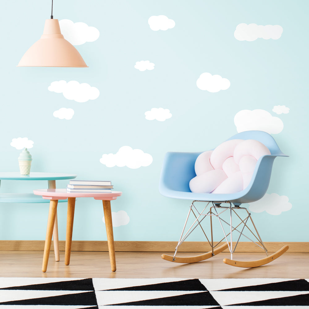 RoomMates - Wolken Weiß - Wandtattoo Wandsticker Wandaufkleber Wandbilder