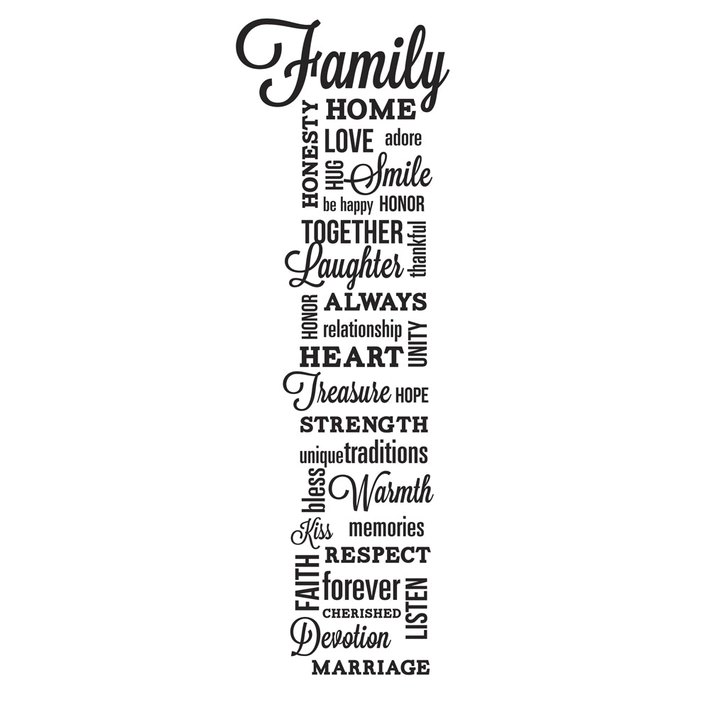 RoomMates - Schriftzug Familie -  Wandtattoo Wandsticker Wandaufkleber Wandbilder